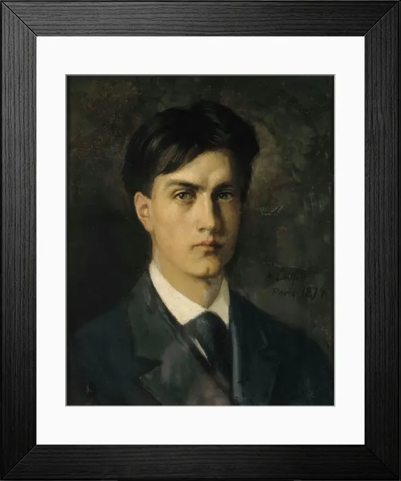 Framed Print : Self-Portrait, 1874. Creator: Edelfelt, Albert Gustaf Aristides (1854-1905) Framed Print : Self-Portrait, 1874. Creator: Edelfelt, Albert Gustaf Aristides (1854-1905)
