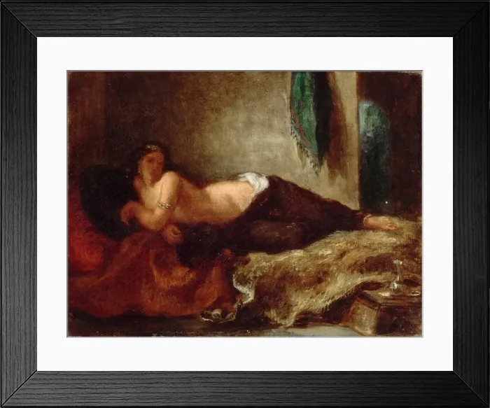 Framed Print : An odalisque, ca. 1849. Creator: Delacroix, Eugene (1798-1863) Framed Print : An odalisque, ca. 1849. Creator: Delacroix, Eugene (1798-1863)