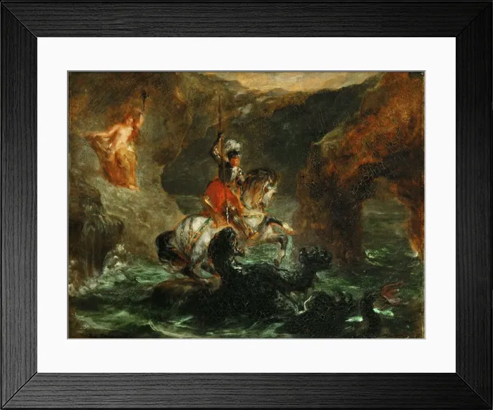 Framed Print : Perseus Freeing Andromeda, 1847. Creator: Delacroix, Eugene (1798-1863) Framed Print : Perseus Freeing Andromeda, 1847. Creator: Delacroix, Eugene (1798-1863)