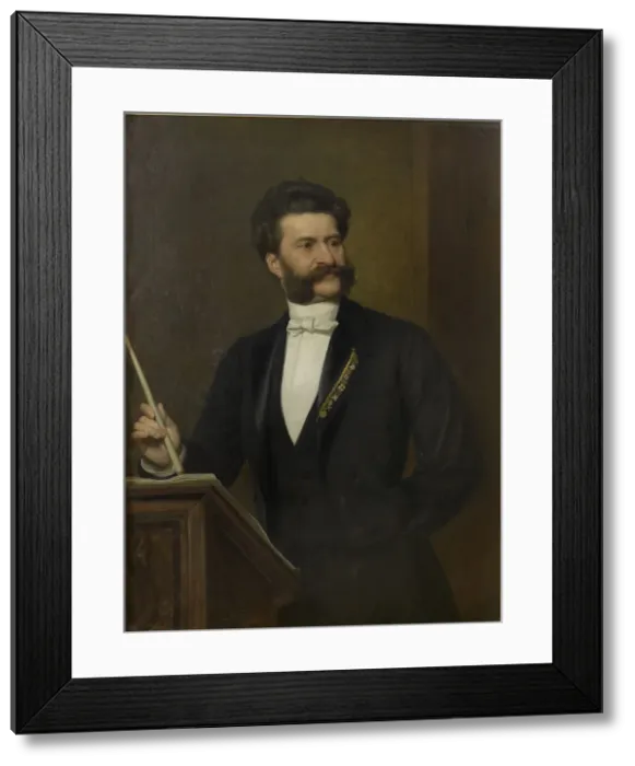Framed Print : Portrait of Johann Strauss (1825-1899), 1888. Creator: Eisenmenger, August (1830-1907) Framed Print : Portrait of Johann Strauss (1825-1899), 1888. Creator: Eisenmenger, August (1830-1907)