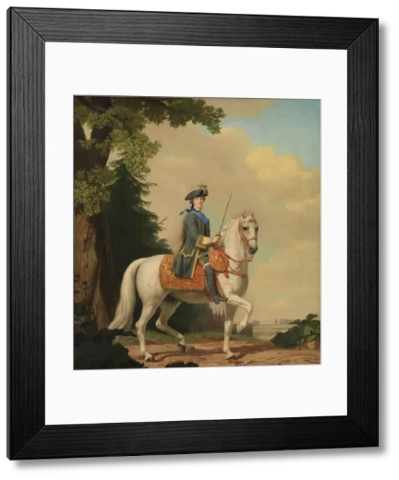 Framed Print : Equestrian Portrait of Catherine II (1729-1796) in Guards Uniform on her Horse Brilliant Framed Print : Equestrian Portrait of Catherine II (1729-1796) in Guards Uniform on her Horse Brilliant