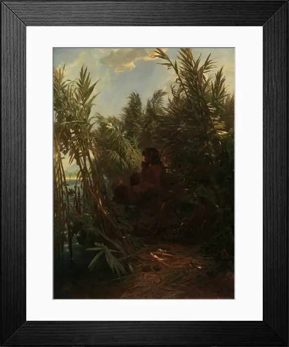 Framed Print : Pan in the Reed, 1856-1857. Creator: Bocklin, Arnold (1827-1901) Framed Print : Pan in the Reed, 1856-1857. Creator: Bocklin, Arnold (1827-1901)