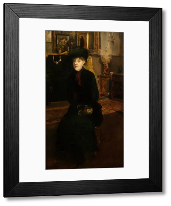 Framed Print : Portrait of Mary Cassatt (1844-1926), 1885. Creator: Blanche Framed Print : Portrait of Mary Cassatt (1844-1926), 1885. Creator: Blanche