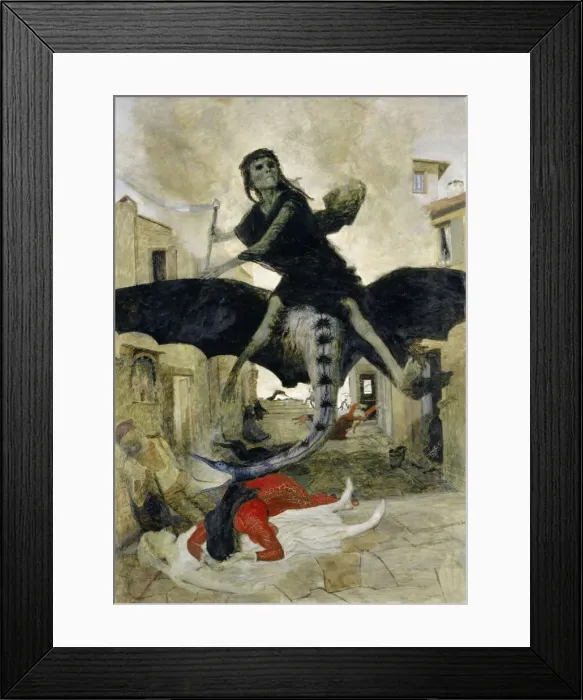 Framed Print : The Plague, 1898. Creator: Bocklin, Arnold (1827-1901) Framed Print : The Plague, 1898. Creator: Bocklin, Arnold (1827-1901)