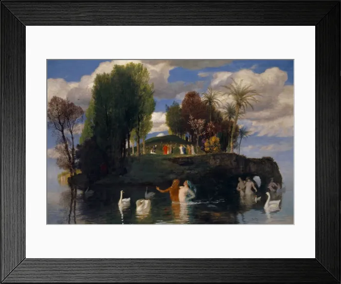 Framed Print : The island of life, 1888. Creator: Bocklin, Arnold (1827-1901) Framed Print : The island of life, 1888. Creator: Bocklin, Arnold (1827-1901)