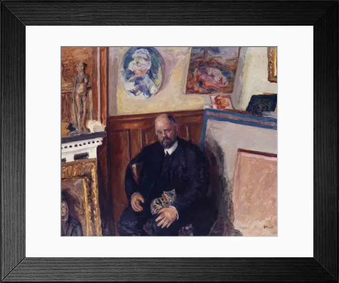 Framed Print : Portrait of Ambroise Vollard (1865-1939) with his cat, c. 1924 Framed Print : Portrait of Ambroise Vollard (1865-1939) with his cat, c. 1924