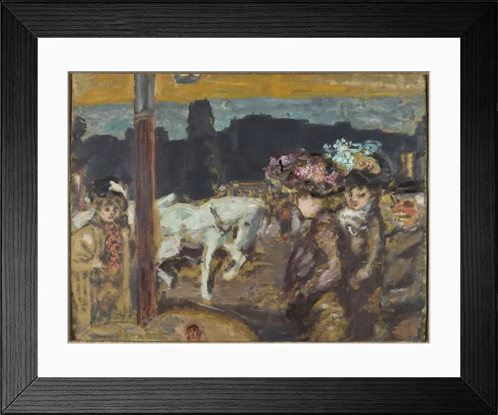 Framed Print : Place Clichy (Chevaux et filles au bois), ca 1894. Creator: Bonnard, Pierre (1867-1947) Framed Print : Place Clichy (Chevaux et filles au bois), ca 1894. Creator: Bonnard, Pierre (1867-1947)