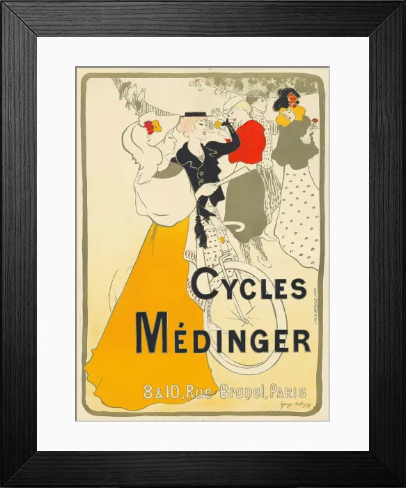 Framed Print : Cycles Medinger, 1897. Creator: Bottini, Georges Alfred (1874-1907) Framed Print : Cycles Medinger, 1897. Creator: Bottini, Georges Alfred (1874-1907)