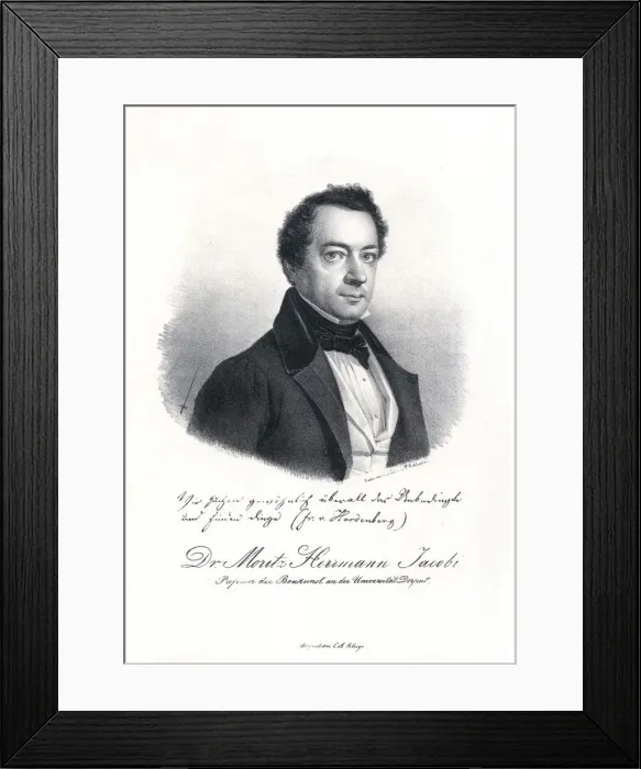 Framed Print : Portrait of Moritz Hermann von Jacobi (1801-1874), 1837. Creator: Hau, Eduard (1807-1887) Framed Print : Portrait of Moritz Hermann von Jacobi (1801-1874), 1837. Creator: Hau, Eduard (1807-1887)