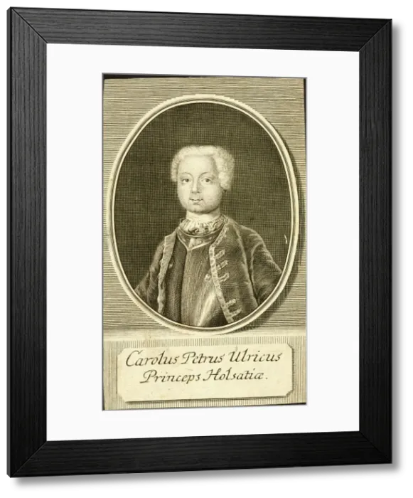 Framed Print : Portrait of the Duke Karl Peter Ulrich of Holstein-Gottorp (1728-1762), 1734 Framed Print : Portrait of the Duke Karl Peter Ulrich of Holstein-Gottorp (1728-1762), 1734