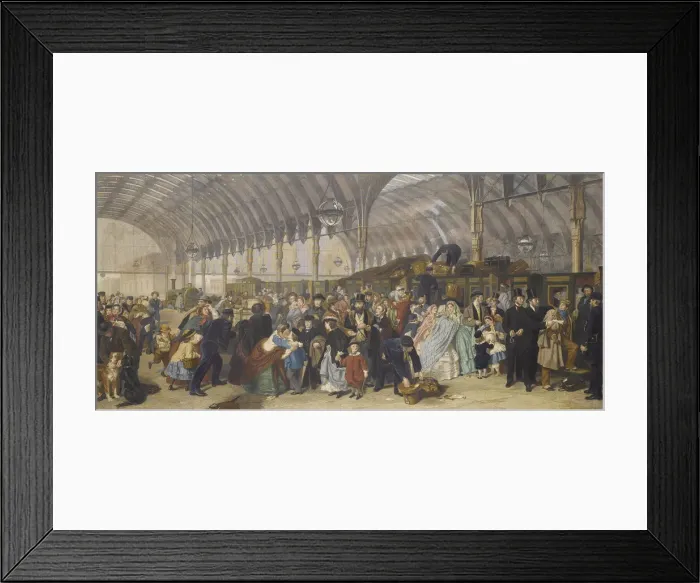 Framed Print : The Railway Station, 1866. Creator: Frith, William Powell (1819-1909) Framed Print : The Railway Station, 1866. Creator: Frith, William Powell (1819-1909)