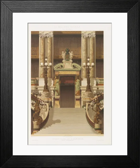 Framed Print : Le nouvel Opera de Paris, 1880. Creator: Garnier, Charles (1825-1898) Framed Print : Le nouvel Opera de Paris, 1880. Creator: Garnier, Charles (1825-1898)