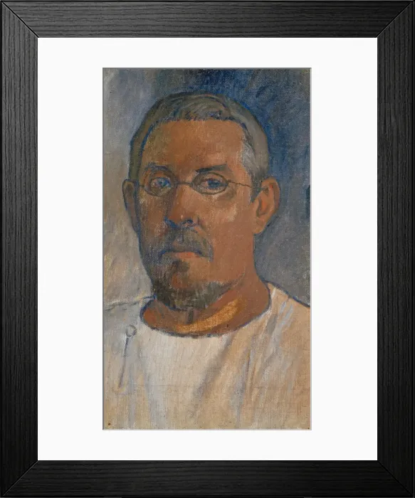 Framed Print : Self-Portrait with glasses, 1903. Creator: Gauguin, Paul Eugene Henri (1848-1903) Framed Print : Self-Portrait with glasses, 1903. Creator: Gauguin, Paul Eugene Henri (1848-1903)