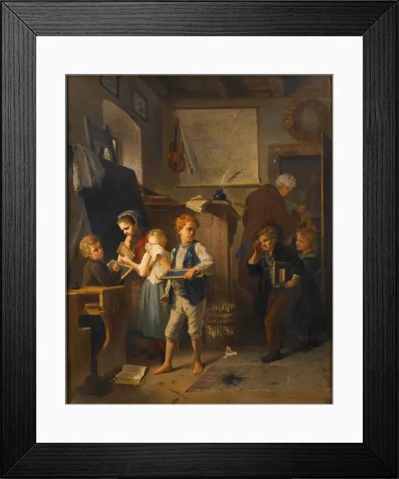 Framed Print : An unruly class, 1876. Creator: Heyn, August (1837-1920)