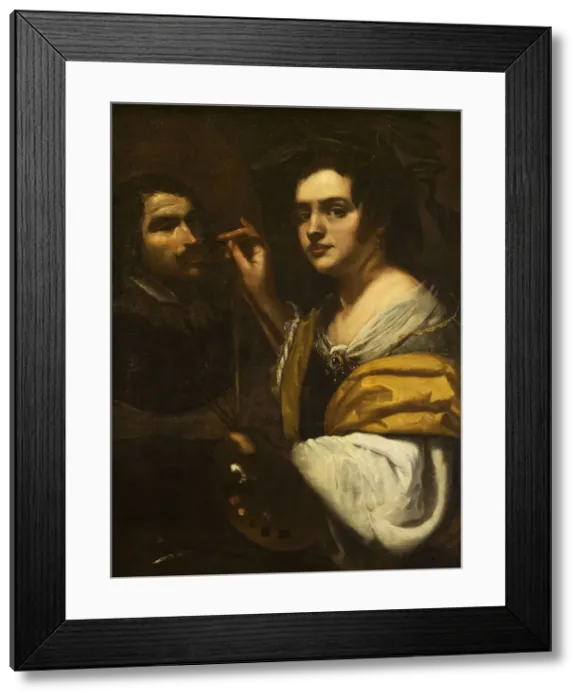 Framed Print : Self-Portrait, 1637. Creator: Gentileschi, Artemisia (1598-1653) Framed Print : Self-Portrait, 1637. Creator: Gentileschi, Artemisia (1598-1653)