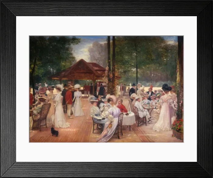 Framed Print : Le Cercle de l ile de Puteaux, c. 1907. Creator: Gervex, Henri (1852-1929)