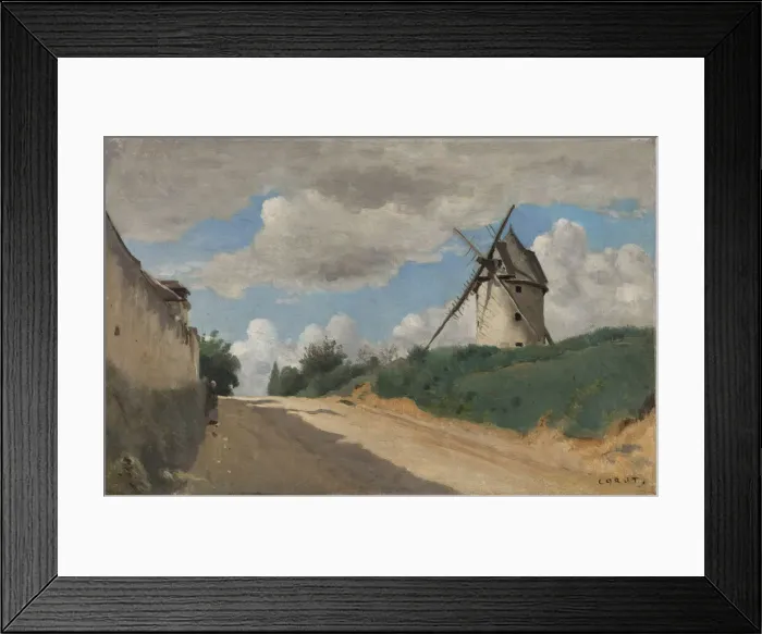 Framed Print : The Windmill, ca 1835-1840. Creator: Corot, Jean-Baptiste Camille (1796-1875) Framed Print : The Windmill, ca 1835-1840. Creator: Corot, Jean-Baptiste Camille (1796-1875)
