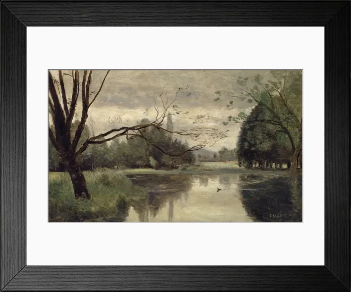 Framed Print : L etang aux canards (The duck pond), 1855-1859. Creator: Corot Framed Print : L etang aux canards (The duck pond), 1855-1859. Creator: Corot