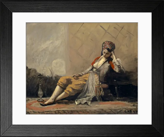 Framed Print : Odalisque, 1872-1873. Creator: Corot, Jean-Baptiste Camille (1796-1875) Framed Print : Odalisque, 1872-1873. Creator: Corot, Jean-Baptiste Camille (1796-1875)