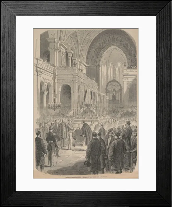 Framed Print : The funeral of Gioacchino Rossini. The consecration in the Church of the Holy Trinity Framed Print : The funeral of Gioacchino Rossini. The consecration in the Church of the Holy Trinity