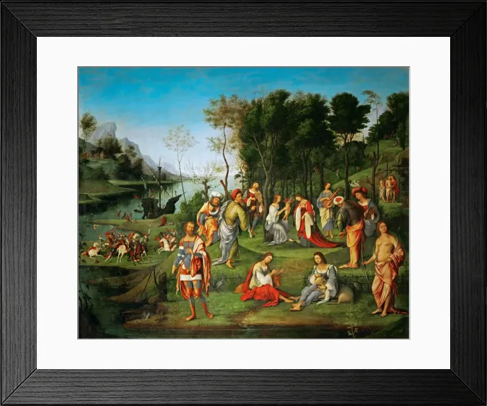 Framed Print : Allegory of Isabella d Estes Coronation (Court of Isabella d Este), c. 1505 Framed Print : Allegory of Isabella d Estes Coronation (Court of Isabella d Este), c. 1505