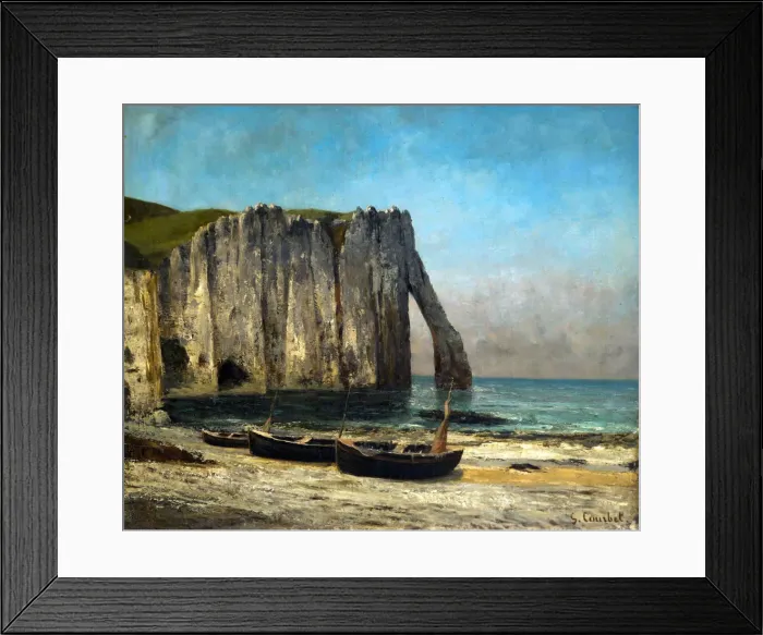 Framed Print : The Cliffs in Etretat, 1869. Creator: Courbet, Gustave (1819-1877) Framed Print : The Cliffs in Etretat, 1869. Creator: Courbet, Gustave (1819-1877)