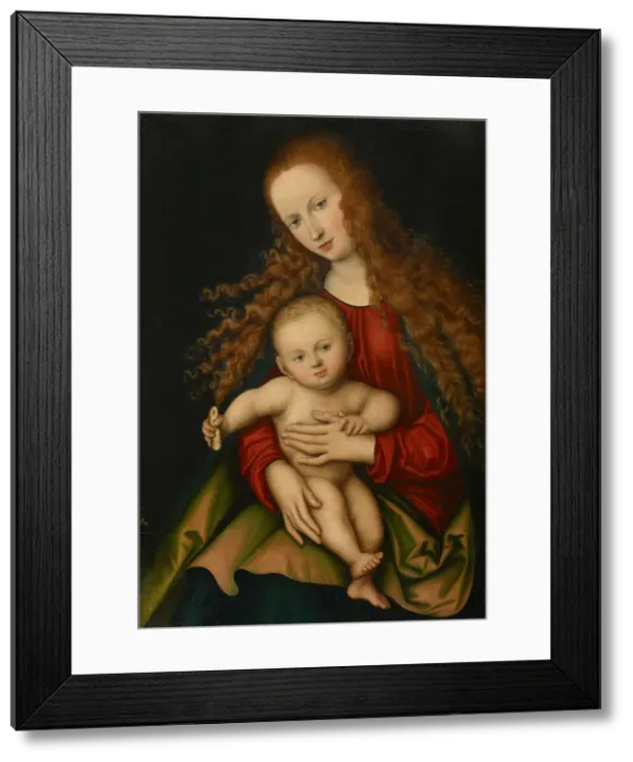 Framed Print : Madonna and Child, 1529. Creator: Cranach, Lucas, the Elder (1472-1553) Framed Print : Madonna and Child, 1529. Creator: Cranach, Lucas, the Elder (1472-1553)