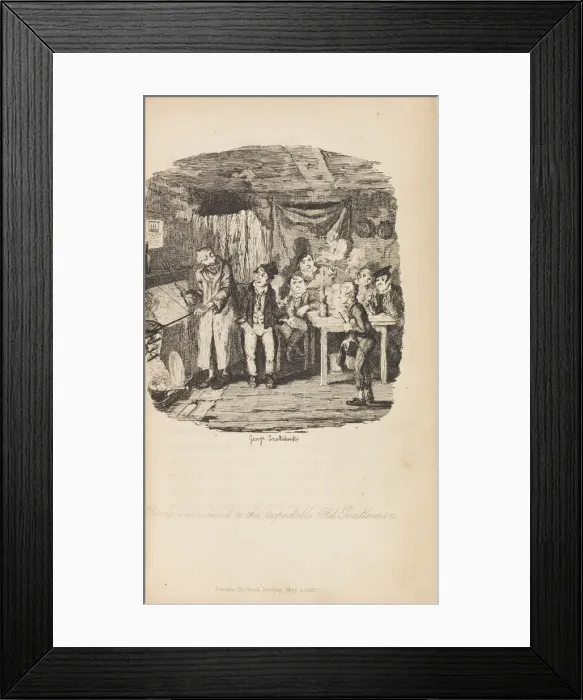 Framed Print : Oliver Twist or, the Parish Boys Progress by Charles Dickens. First edition, 1838 Framed Print : Oliver Twist or, the Parish Boys Progress by Charles Dickens. First edition, 1838