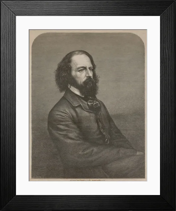 Framed Print : Portrait of Alfred, Lord Tennyson (1809-1892), 1864. Creator: Jackson, Mason (1819-1903) Framed Print : Portrait of Alfred, Lord Tennyson (1809-1892), 1864. Creator: Jackson, Mason (1819-1903)
