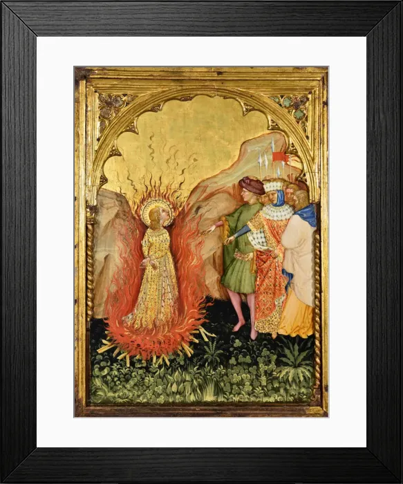 Framed Print : Martyrdom of Saint Lucy, c. 1410. Creator: Jacobello del Fiore Framed Print : Martyrdom of Saint Lucy, c. 1410. Creator: Jacobello del Fiore