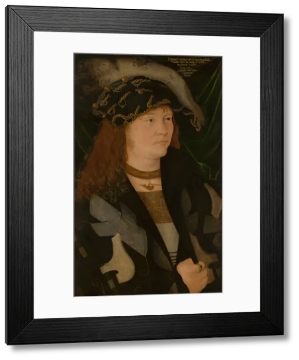 Framed Print : Henry V, Duke of Mecklenburg (1479-1552), 1507. Creator: Jacopo de Barbari (c Framed Print : Henry V, Duke of Mecklenburg (1479-1552), 1507. Creator: Jacopo de Barbari (c