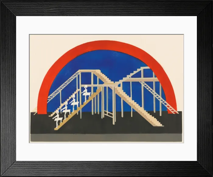 Framed Print : Scenic design from the portfolio Decors de Theatre, 1930 Framed Print : Scenic design from the portfolio Decors de Theatre, 1930