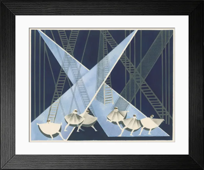 Framed Print : Scenic design from the portfolio Decors de Theatre, 1930