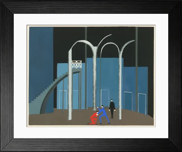 Framed Print : Scenic design from the portfolio Decors de Theatre, 1930 Framed Print : Scenic design from the portfolio Decors de Theatre, 1930