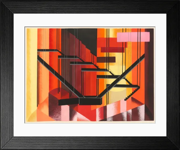 Framed Print : Scenic design from the portfolio Decors de Theatre, 1930 Framed Print : Scenic design from the portfolio Decors de Theatre, 1930