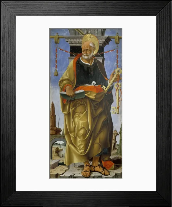Framed Print : Polittico Griffoni: Saint Peter, ca 1472-1473. Creator: Francesco del Cossa (1436-1478) Framed Print : Polittico Griffoni: Saint Peter, ca 1472-1473. Creator: Francesco del Cossa (1436-1478)
