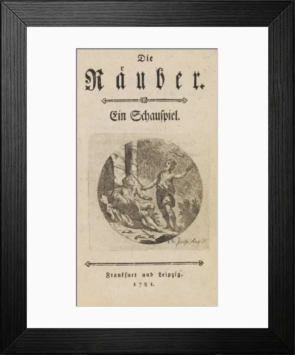 Framed Print : The Robber by Friedrich Schiller. First Edition, 1781. Creator: Historic Object