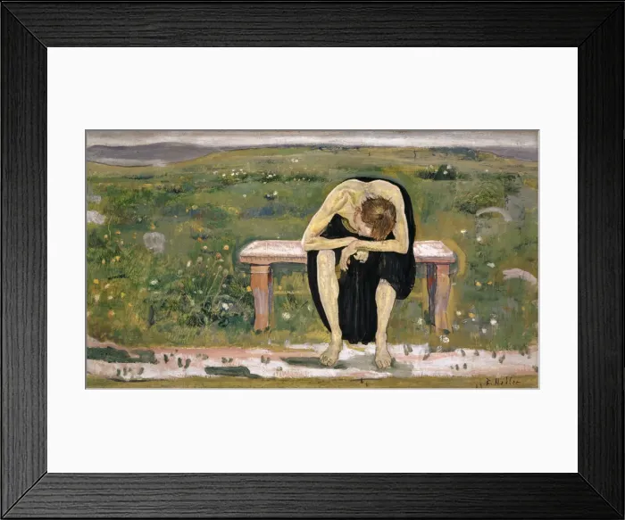 Framed Print : Disappointed Soul, ca 1891. Creator: Hodler, Ferdinand (1853-1918) Framed Print : Disappointed Soul, ca 1891. Creator: Hodler, Ferdinand (1853-1918)