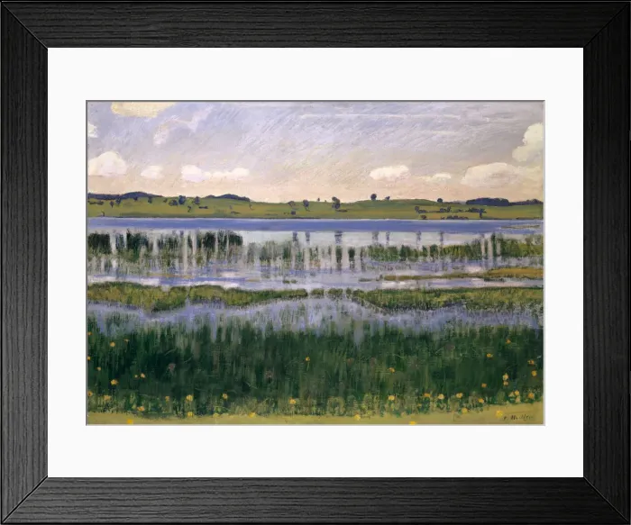 Framed Print : Lake Burgaschi (near Langenthal), ca 1901. Creator: Hodler, Ferdinand (1853-1918) Framed Print : Lake Burgaschi (near Langenthal), ca 1901. Creator: Hodler, Ferdinand (1853-1918)