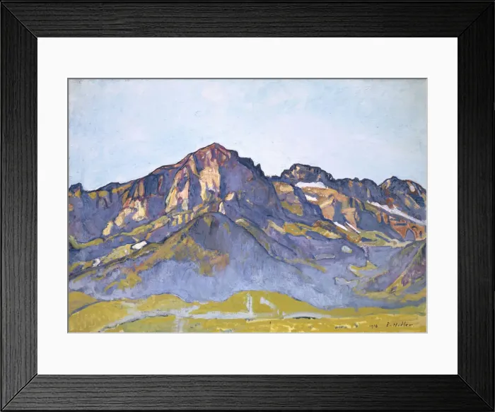Framed Print : The Dents Blanches at Champery in the Morning Sun, 1916 Framed Print : The Dents Blanches at Champery in the Morning Sun, 1916