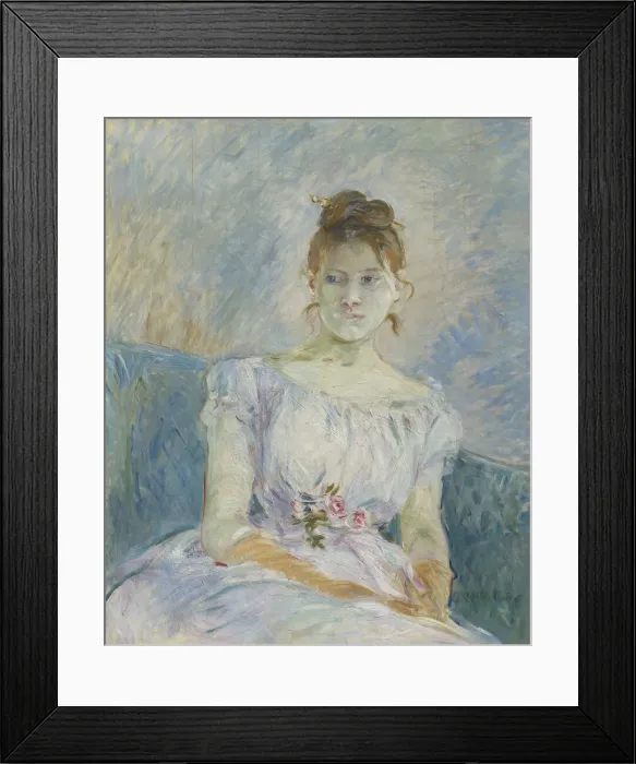 Framed Print : Paula Gobillard in Her Ball Gown, 1887. Creator: Morisot, Berthe (1841-1895) Framed Print : Paula Gobillard in Her Ball Gown, 1887. Creator: Morisot, Berthe (1841-1895)