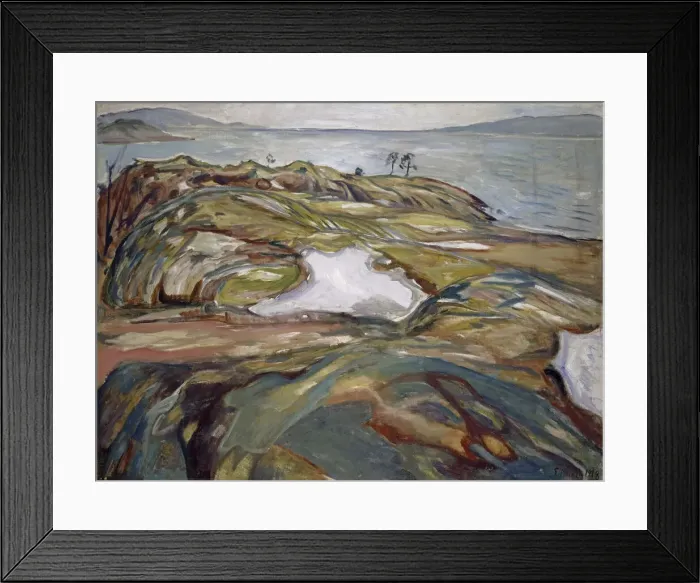 Framed Print : Coastal Landscape, 1918. Creator: Munch, Edvard (1863-1944) Framed Print : Coastal Landscape, 1918. Creator: Munch, Edvard (1863-1944)