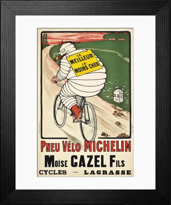 Framed Print : Pneu Velo Michelin, 1913. Creator: O Galop, (Marius Rossillon) (1867-1946) Framed Print : Pneu Velo Michelin, 1913. Creator: O Galop, (Marius Rossillon) (1867-1946)