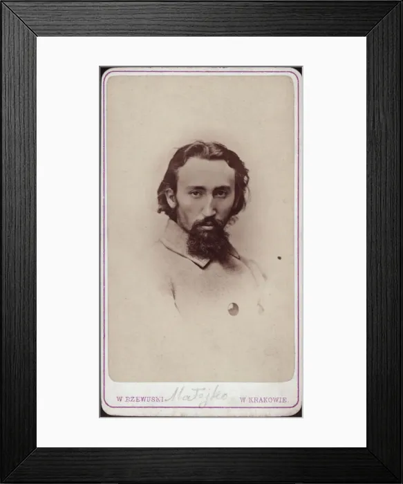 Framed Print : Portrait of Jan Matejko (1838-1893), c. 1880. Creator: Photo studio Waleri Rzewuski Framed Print : Portrait of Jan Matejko (1838-1893), c. 1880. Creator: Photo studio Waleri Rzewuski