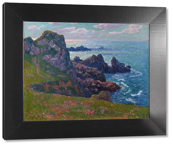 Calm weather, Coast at the Pointe de Pern, Ushant, 1894