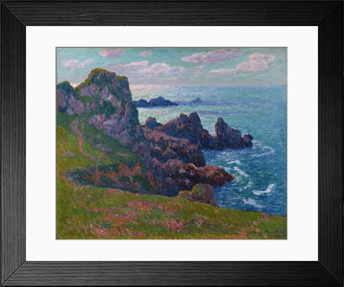 Framed Print : Calm weather, Coast at the Pointe de Pern, Ushant, 1894 Framed Print : Calm weather, Coast at the Pointe de Pern, Ushant, 1894