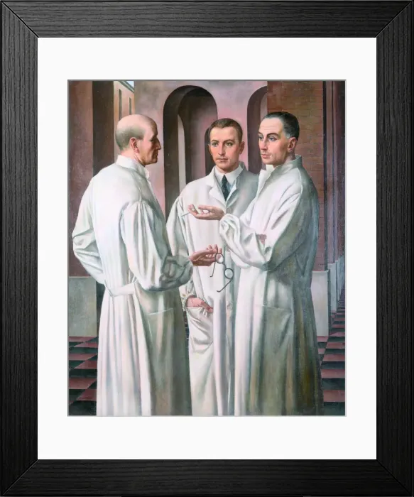 Framed Print : The Surgeons, 1926. Creator: Oppi, Ubaldo (1889-1942) Framed Print : The Surgeons, 1926. Creator: Oppi, Ubaldo (1889-1942)