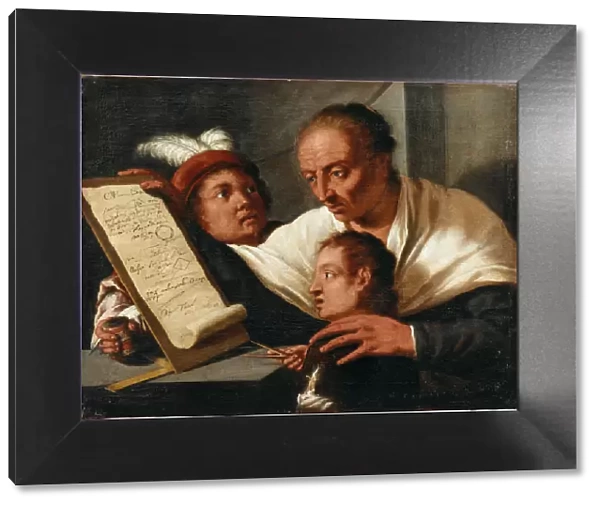 A teacher with two schoolboys, after 1650. Creator: Pietro della Vecchia (1603-1678)
