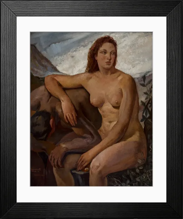 Framed Print : Adam and Eve, 1930. Creator: Oppi, Ubaldo (1889-1942) Framed Print : Adam and Eve, 1930. Creator: Oppi, Ubaldo (1889-1942)