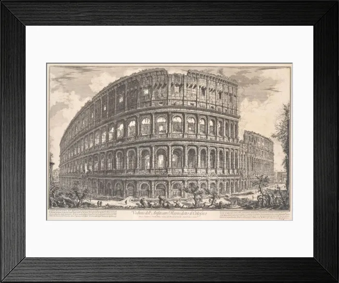 Framed Print : Veduta dell Anfiteatro Flavio detto il Colosseo, 1757. Creator: Piranesi Framed Print : Veduta dell Anfiteatro Flavio detto il Colosseo, 1757. Creator: Piranesi
